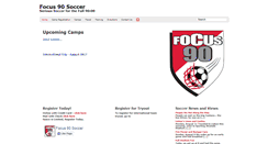 Desktop Screenshot of focus90soccer.com