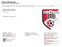 Tablet Screenshot of focus90soccer.com